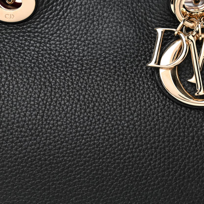 Christian Dior Bullcalf Medium Diorissimo Tote Black Rose Indien 8 of 11