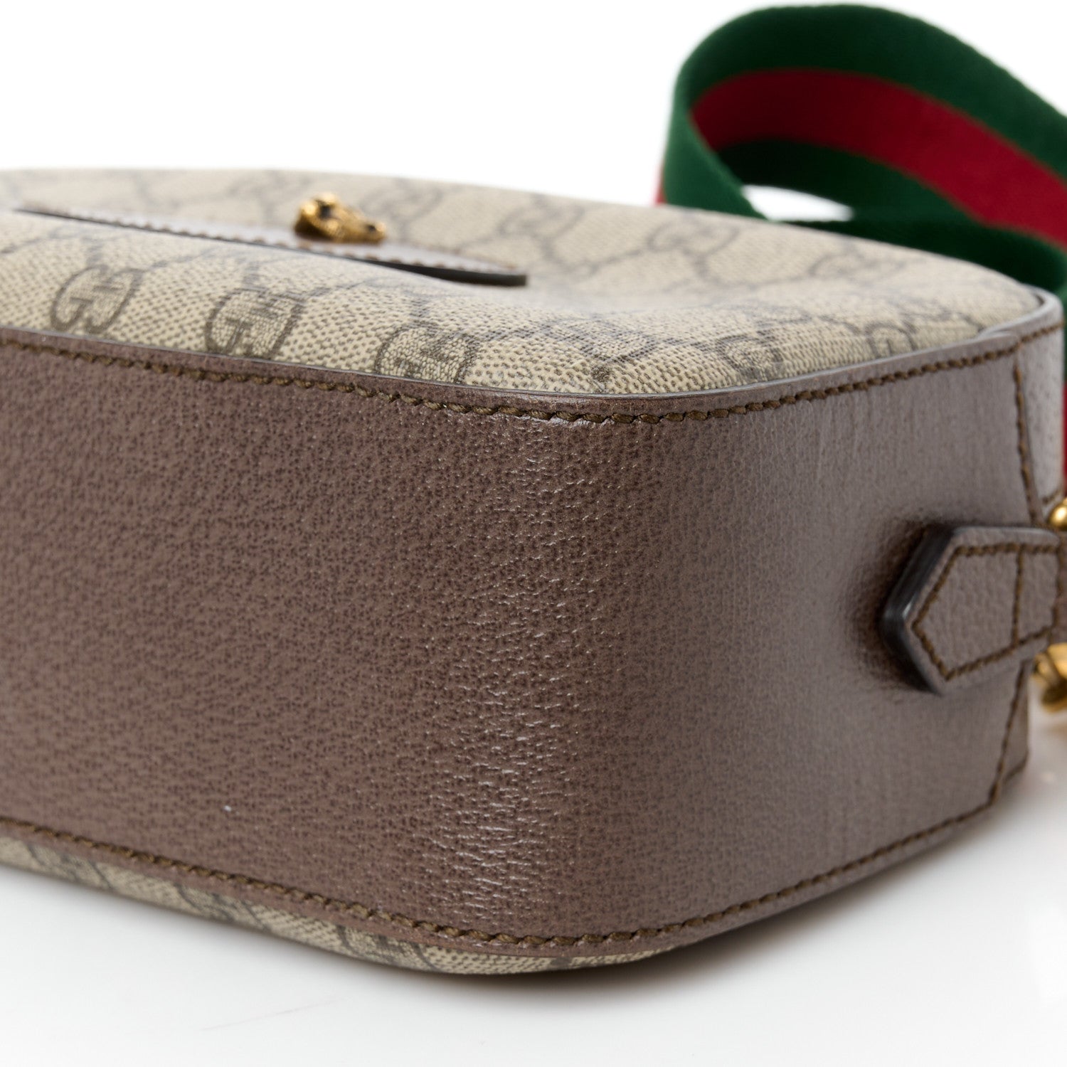 Gucci GG Supreme Monogram Web Neo Vintage Shoulder Bag Beige New Acero Crop 11 of 12