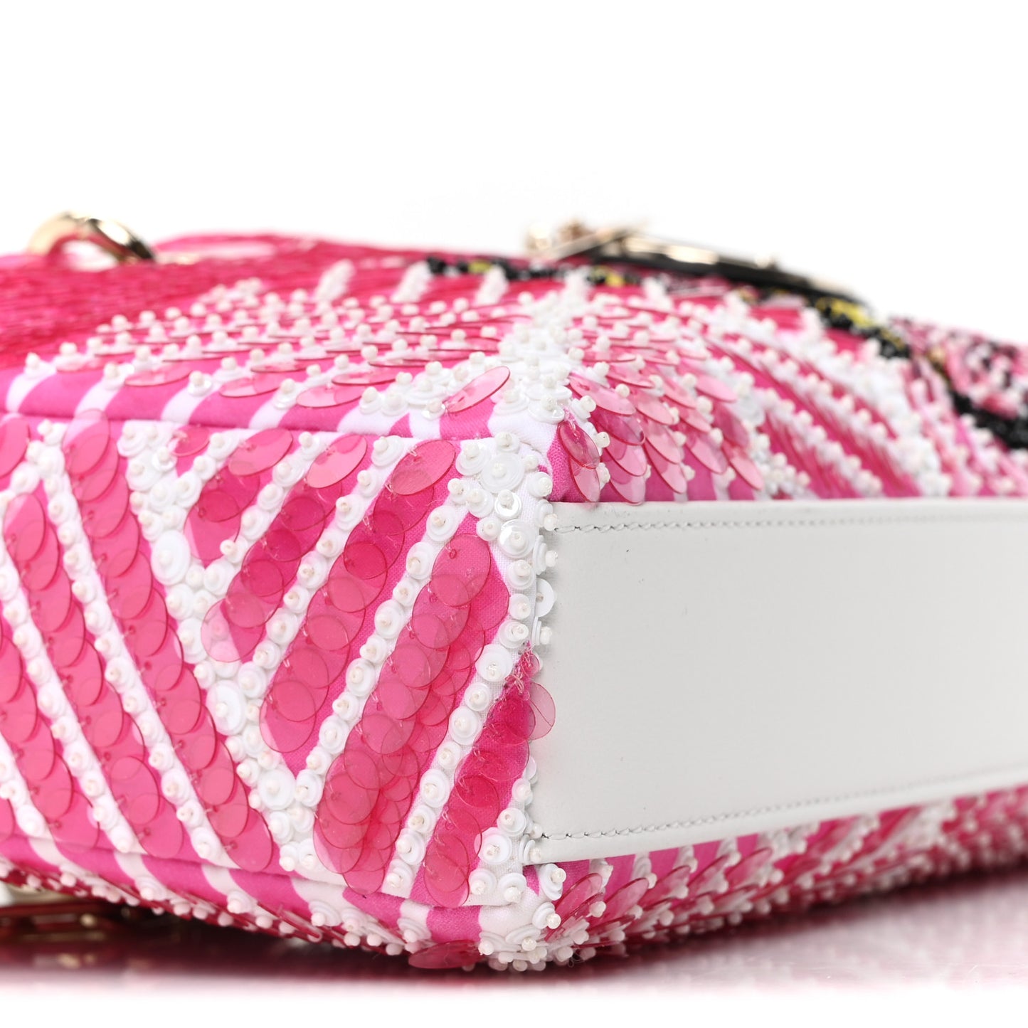 Canvas Sequin Beaded Embroidered Butterfly Lady D-Joy Pink Multicolor