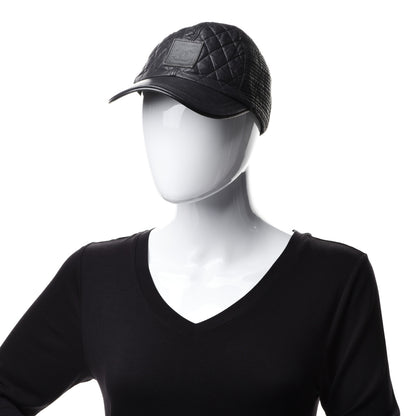 Chanel Nylon Quilted Cap Hat M Black 2 of 11