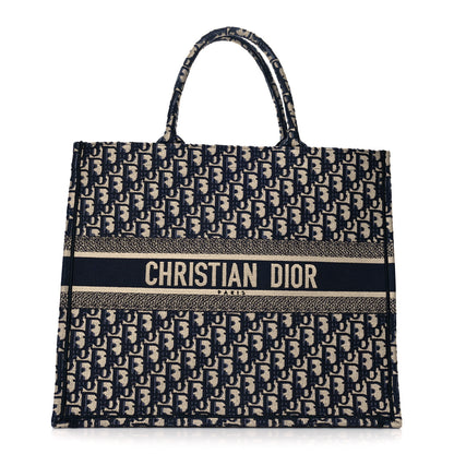 Christian Dior Oblique Large Book Tote Blue Multicolor 1 of 9