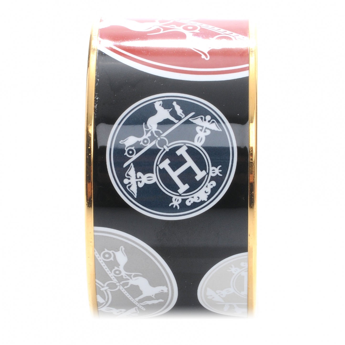 Enamel Printed Ex Libris Extra Wide Bracelet 65