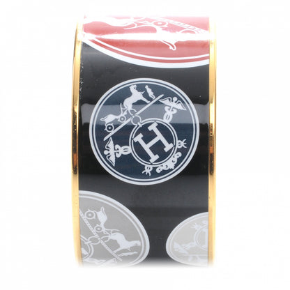 Hermes Enamel Printed Ex Libris Extra Wide Bracelet 65 4 of 7