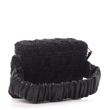 Chanel Tweed Lambskin Quilted Arm Coin Purse Black 3 of 7