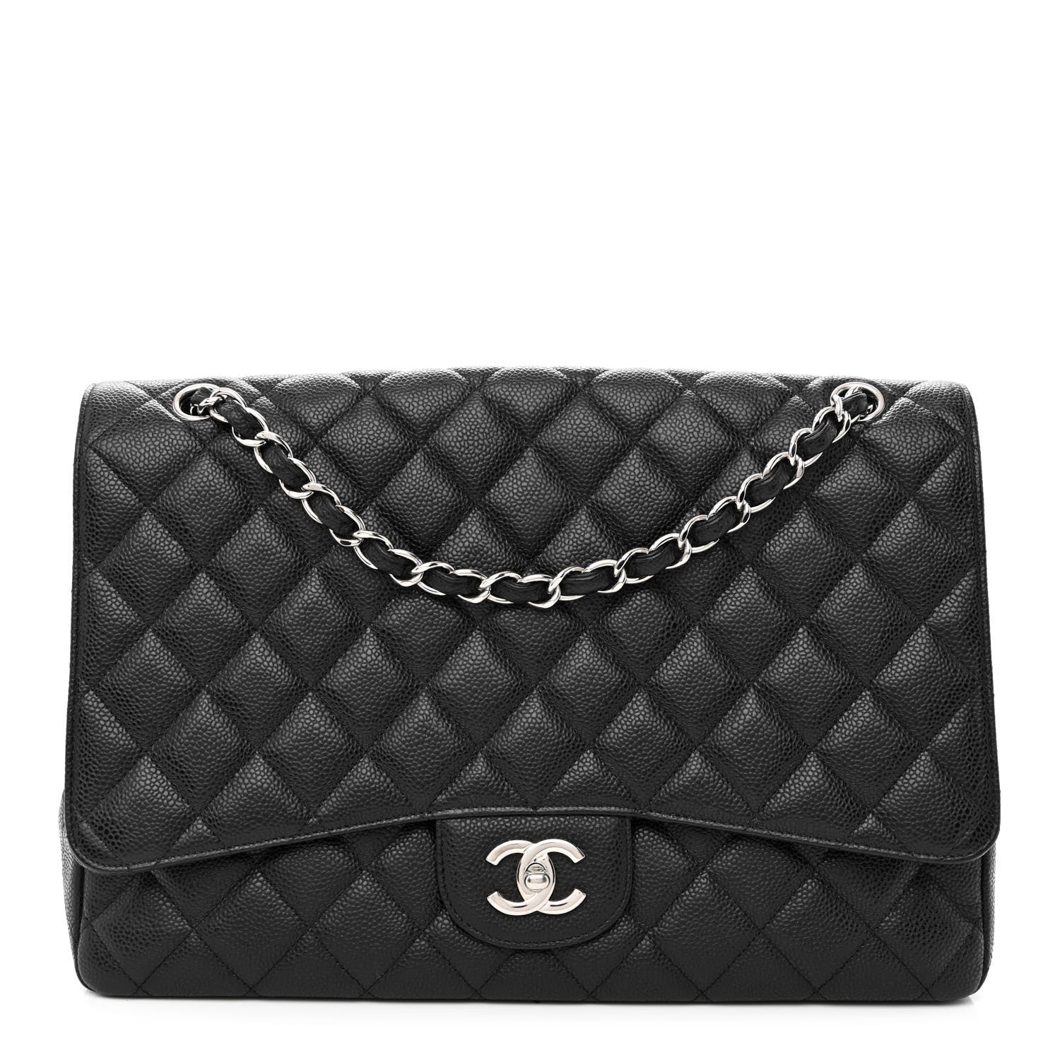 Chanel Caviar Quilted Maxi Single Flap Black 1 of 15
