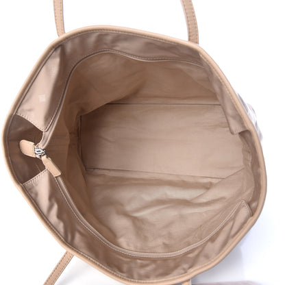 MCM Nylon Monogram Medium Dieter Shopper Tote Beige 5 of 10