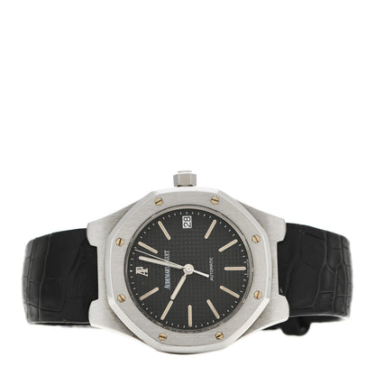 Audemars Piguet Stainless Steel Alligator 36mm Royal Oak Automatic Watch Black 14800ST 2 of 6