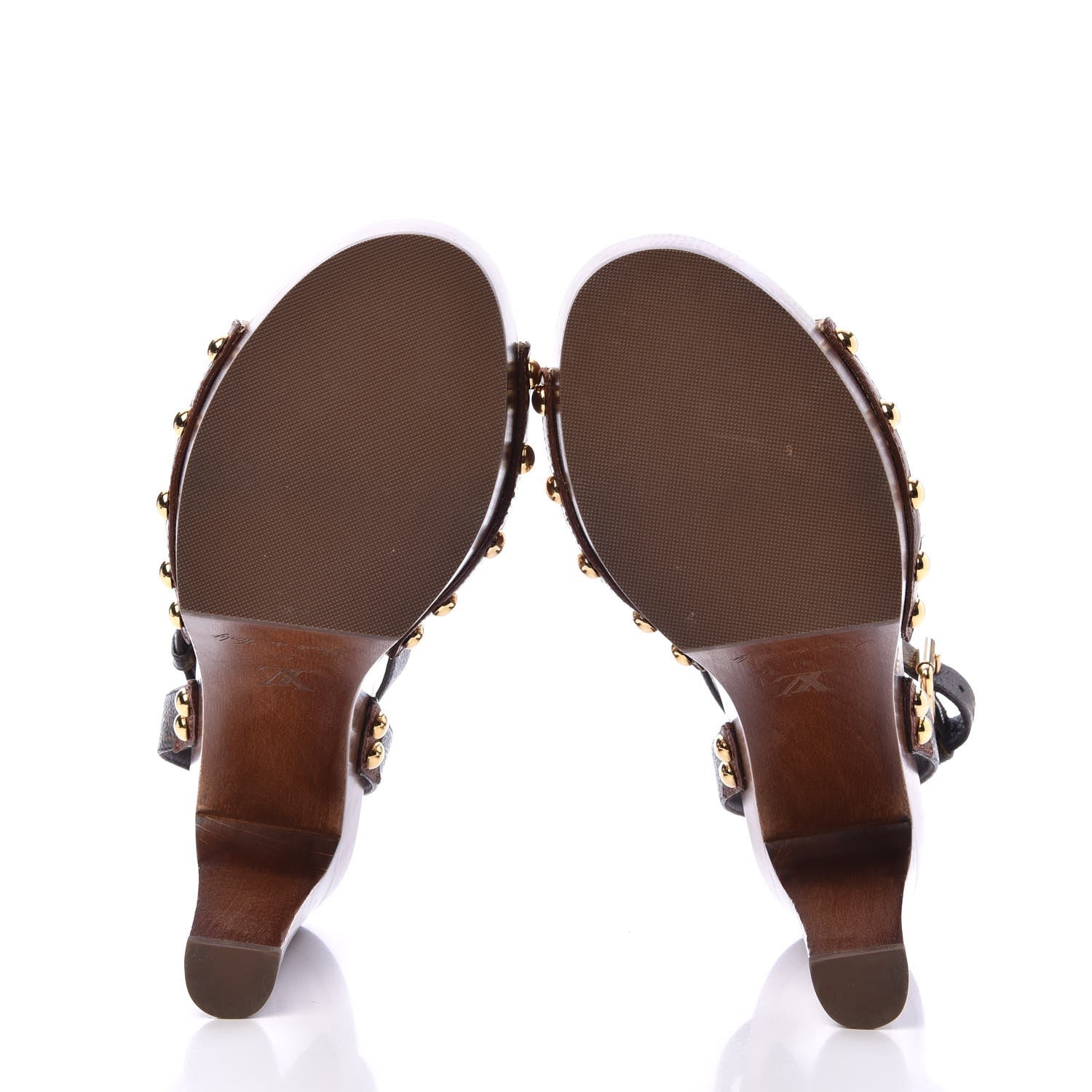 Louis Vuitton Monogram Canopy Clog Sandals 41 Gold 5 of 8