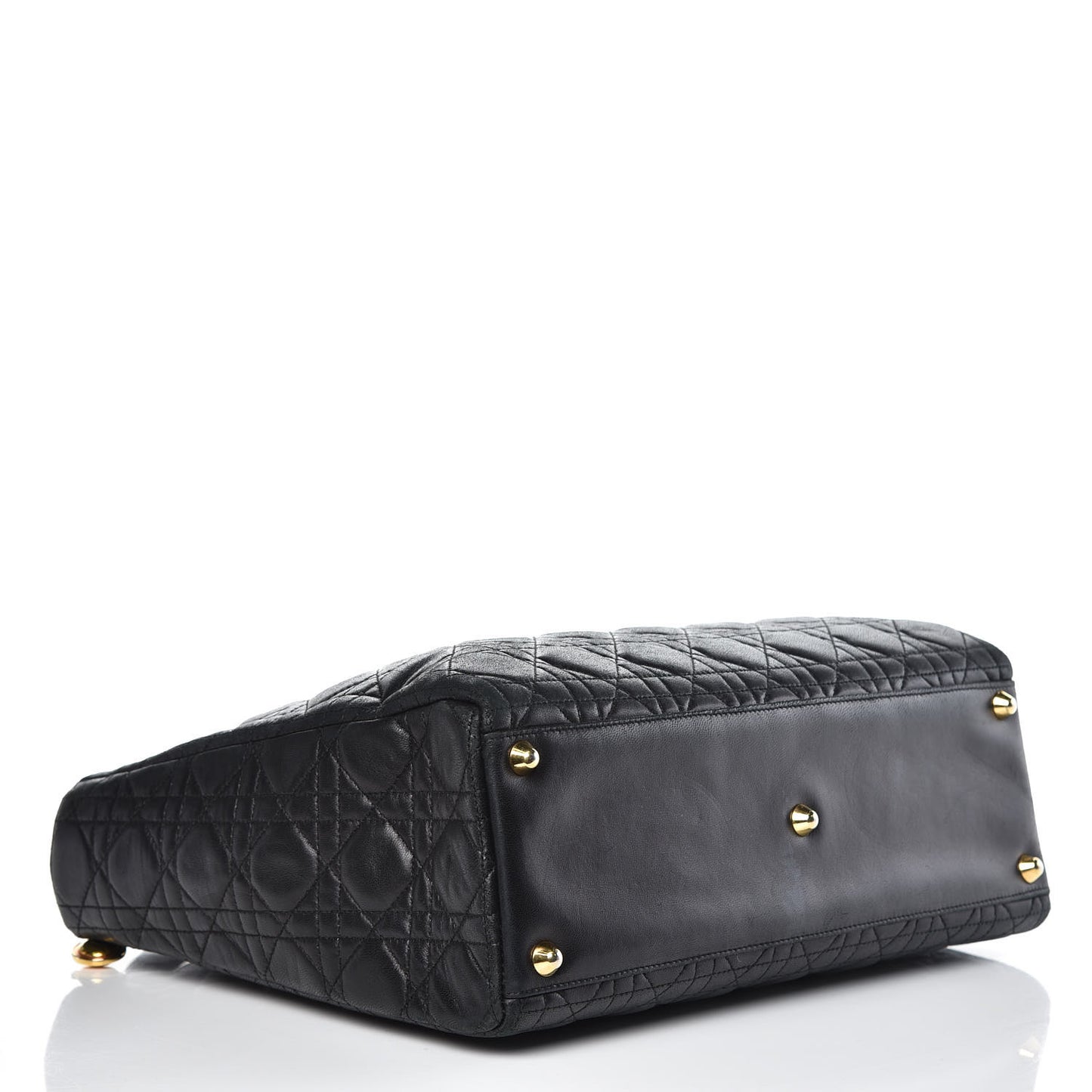 Lambskin Cannage Large Lady Dior Black