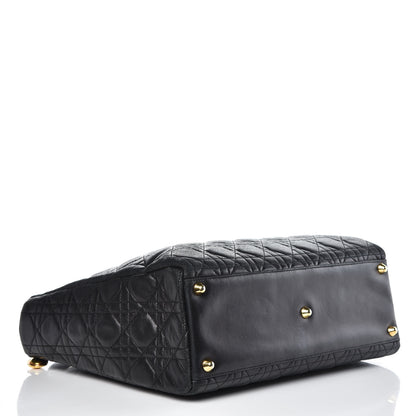 Christian Dior Lambskin Cannage Large Lady Dior Black 4 of 11