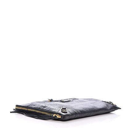 Balenciaga Agneau Classic Gold Hardware Small Pouch Black 4 of 9