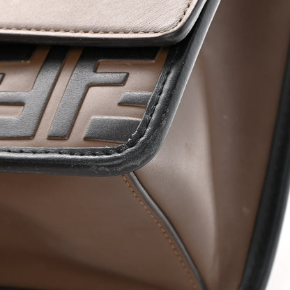 Fendi Vitello Century F is Fendi Bi-Color FF 1974 Embossed Kan I Shoulder Bag Maya Black 17 of 20