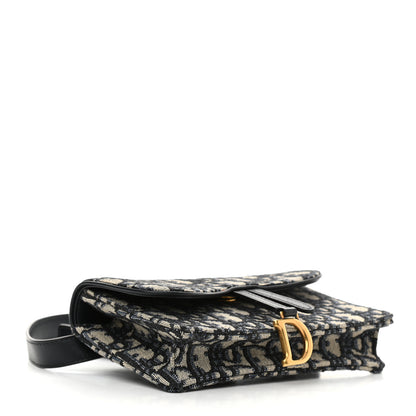 Christian Dior Oblique Saddle Belt Bag Blue 3 of 10