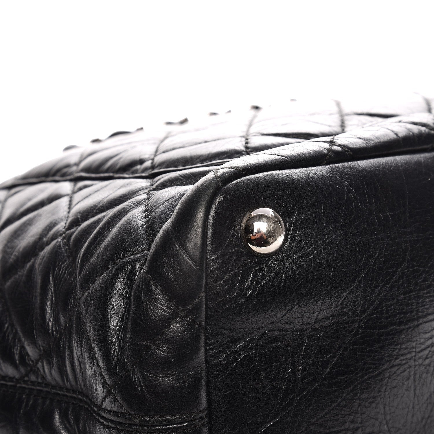 Chanel Aged Calfskin Quilted Large Cotton Club Tote Black 11 of 12