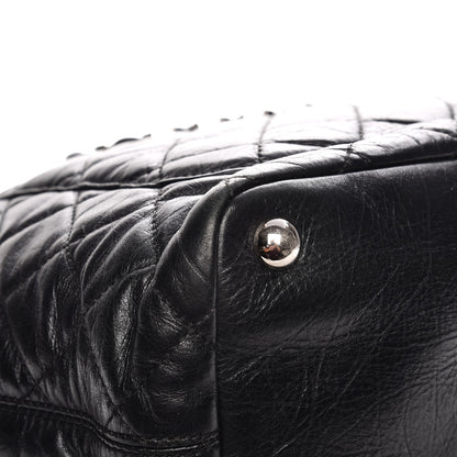 Chanel Aged Calfskin Quilted Large Cotton Club Tote Black 11 of 12
