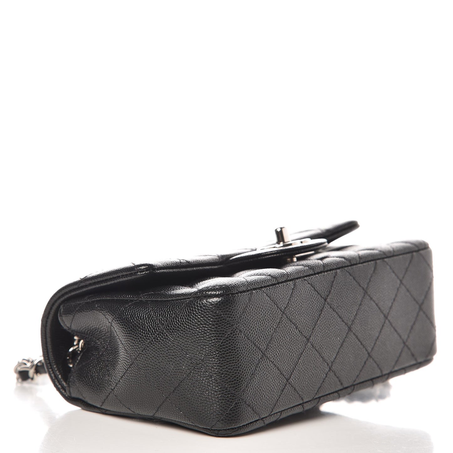 Caviar Quilted Mini Rectangular Flap Black