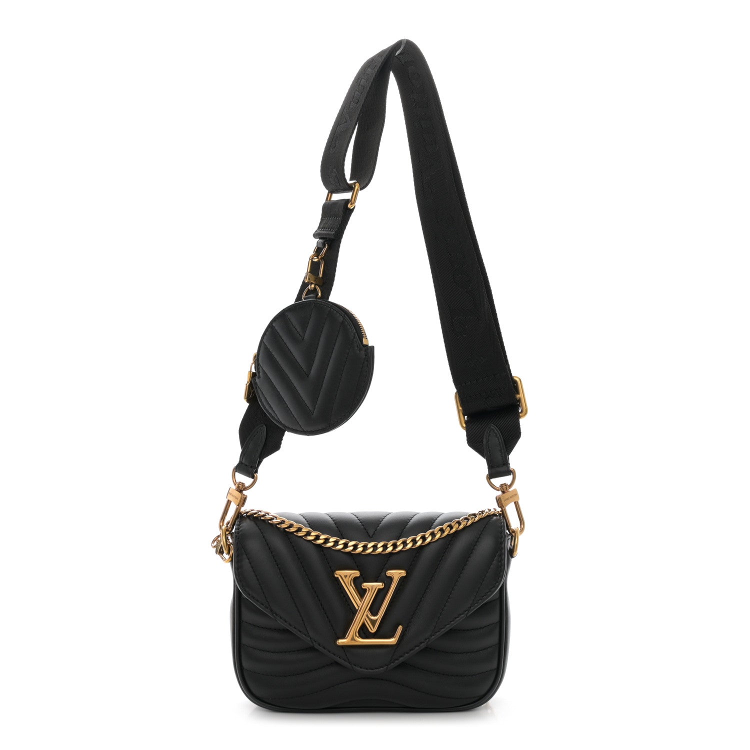 Louis Vuitton Calfskin New Wave Multi Pochette Black 1 of 9