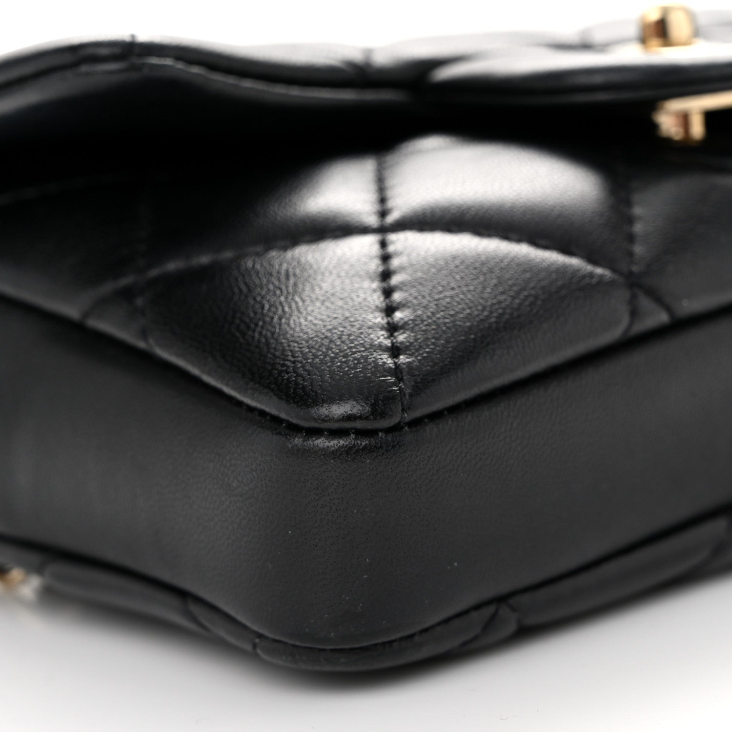 Chanel Lambskin Quilted Mini My Precious Waist Bag Black 9 of 10