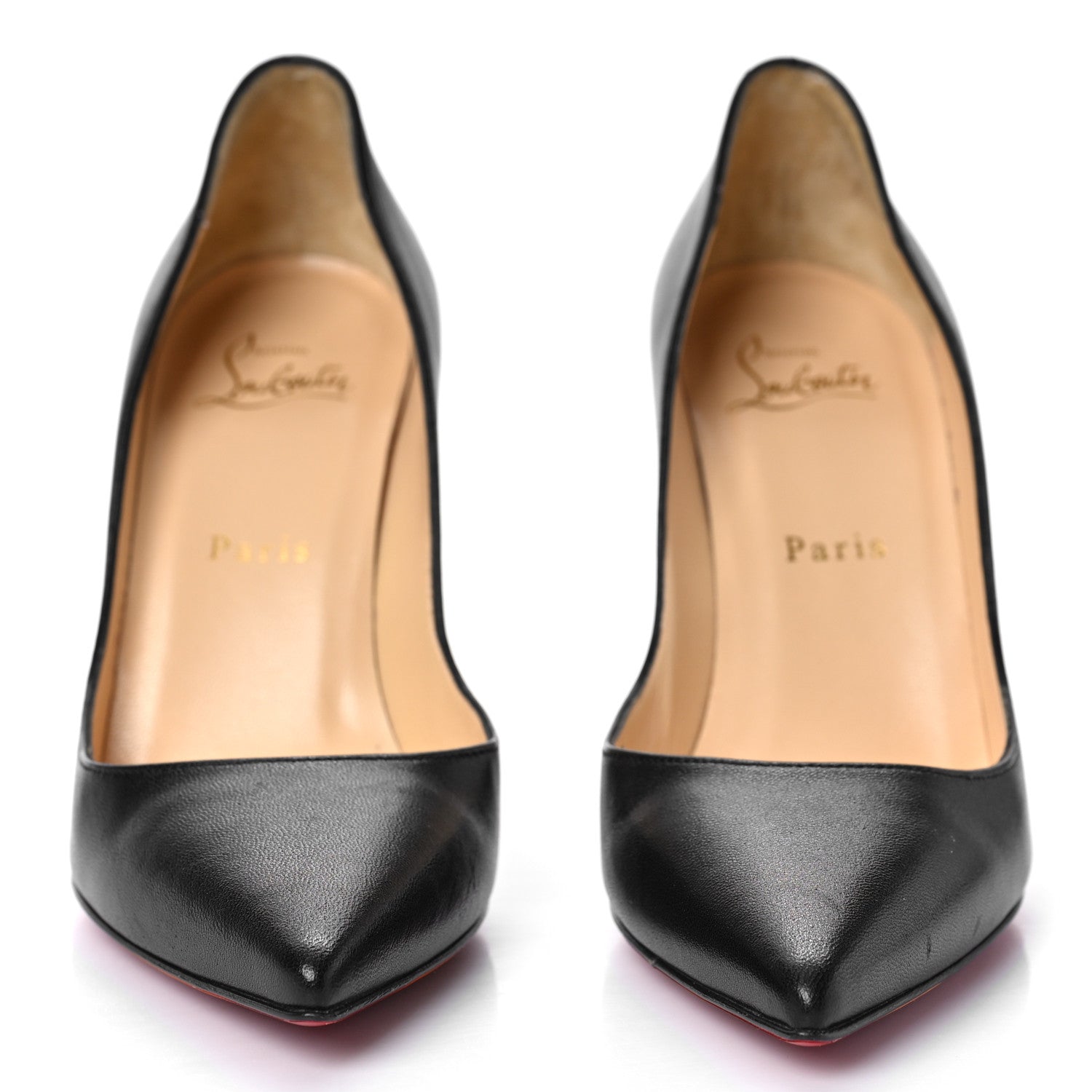 Christian Louboutin Shiny Nappa Apostrophy 100 Pumps 38 Black 2 of 11