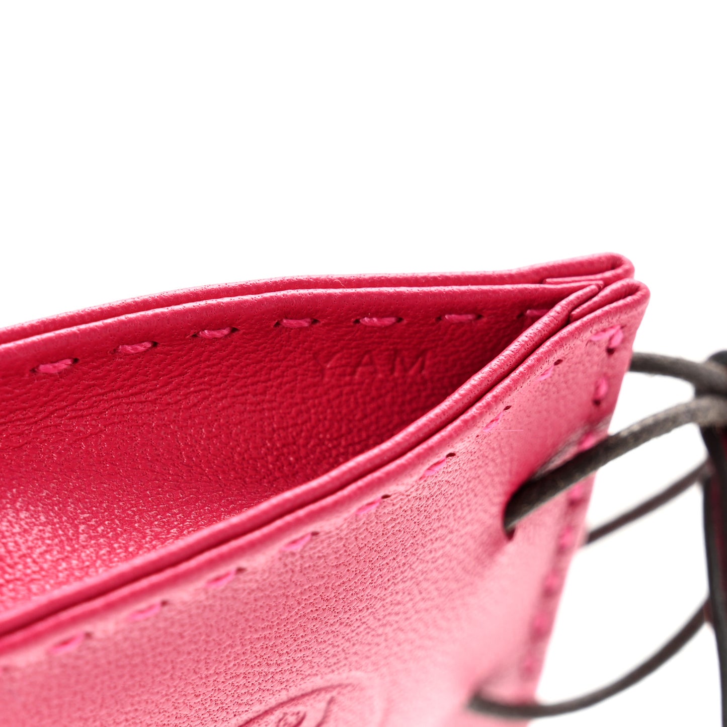 Milo Lambskin Swift Shopping Bag Charm Rose Mexico