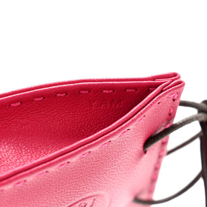 Hermes Milo Lambskin Swift Shopping Bag Charm Rose Mexico 3 of 4