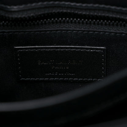 Saint Laurent Calfskin Y Quilted Monogram Monochrome Toy Loulou Crossbody Bag Black 7 of 10