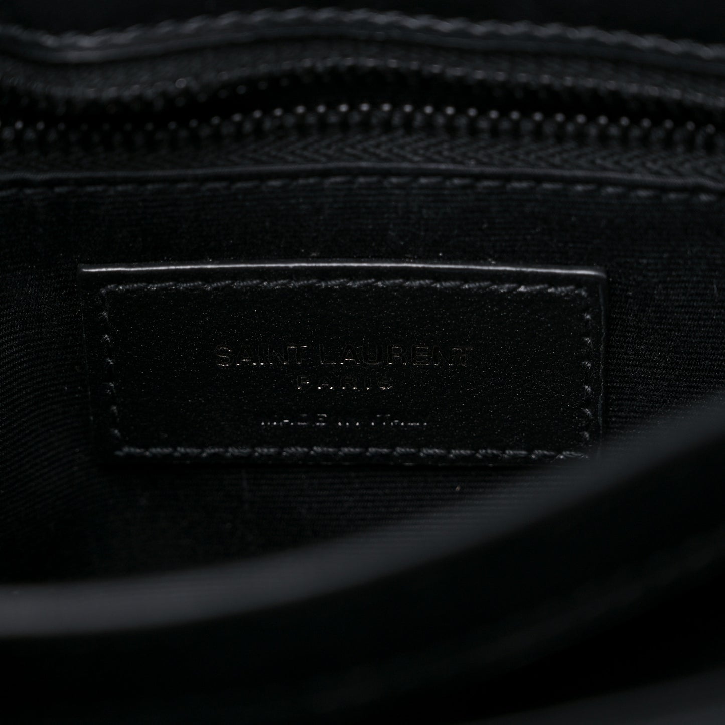 Calfskin Y Quilted Monogram Monochrome Toy Loulou Crossbody Bag Black