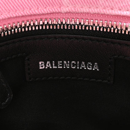 Balenciaga Denim BB Monogram Neo Cagole Handbag XS Pink 7 of 11