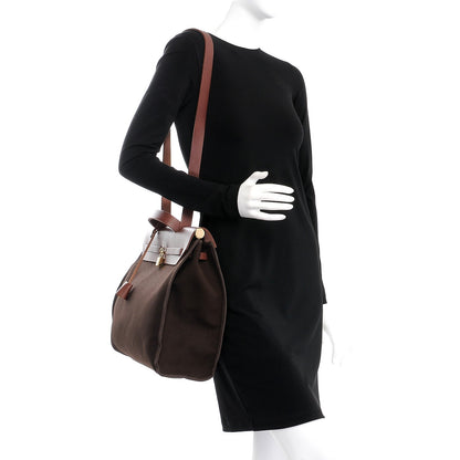 Hermes Toile Vache Calfskin Herbag 39 GM Havane 2 of 9