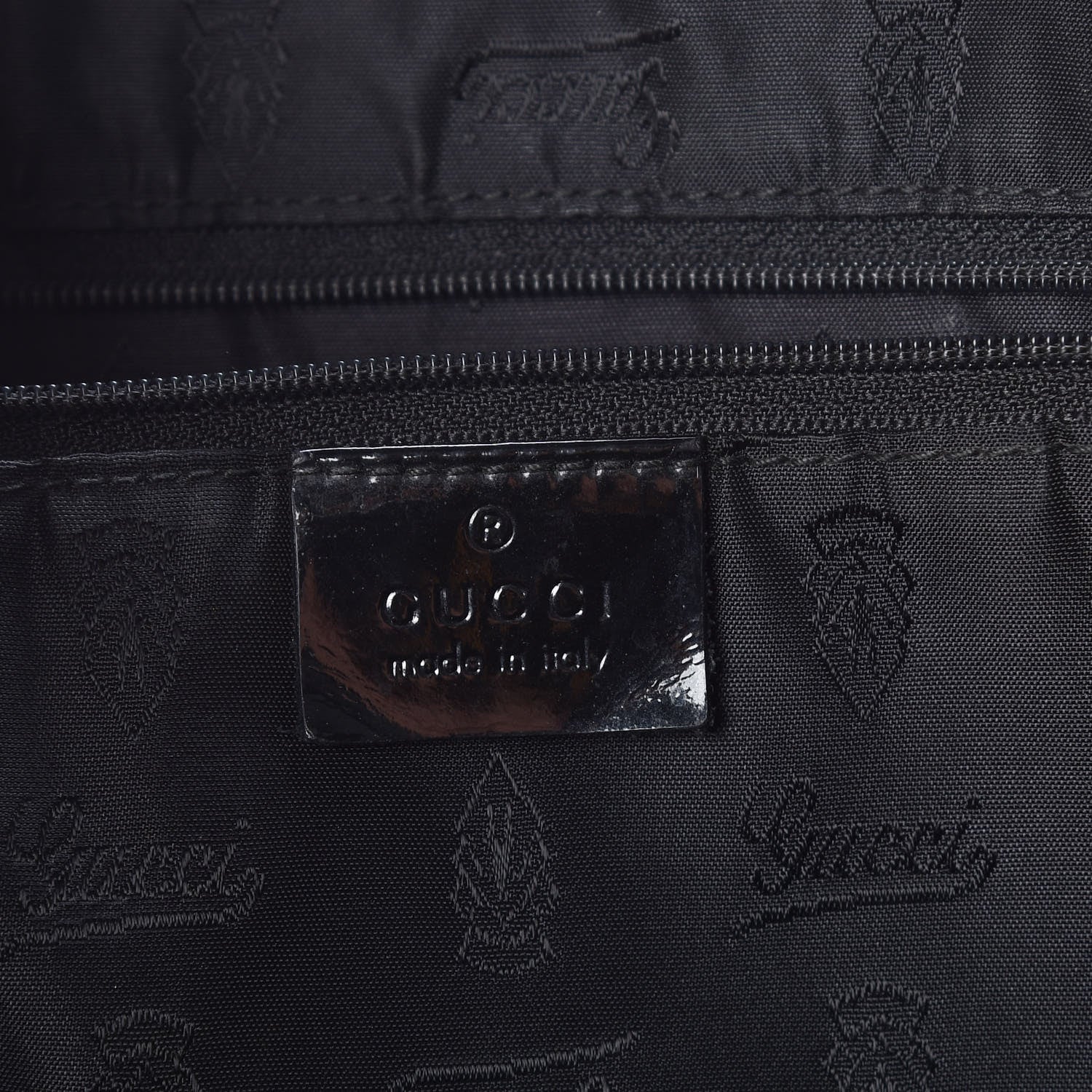 Gucci Patent Monogram Small Jolie Tote Black 6 of 13