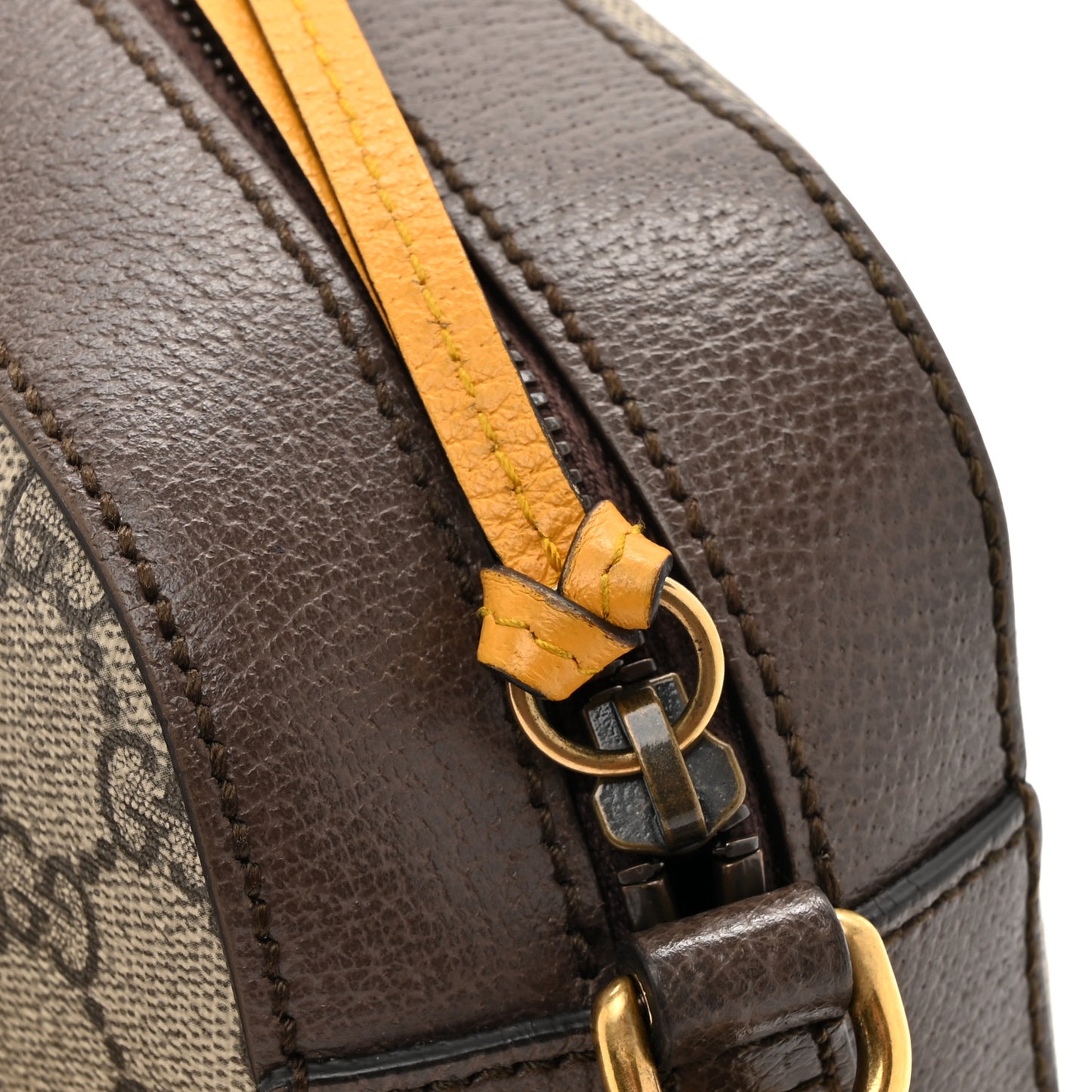GG Supreme Monogram Web Neo Vintage Shoulder Bag Beige New Acero Crop