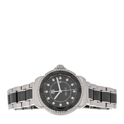 Tag Heuer Stainless Steel Ceramic Diamond Bezel 32mm Formula 1 Lady Quartz Watch Black WAH1312 2 of 4