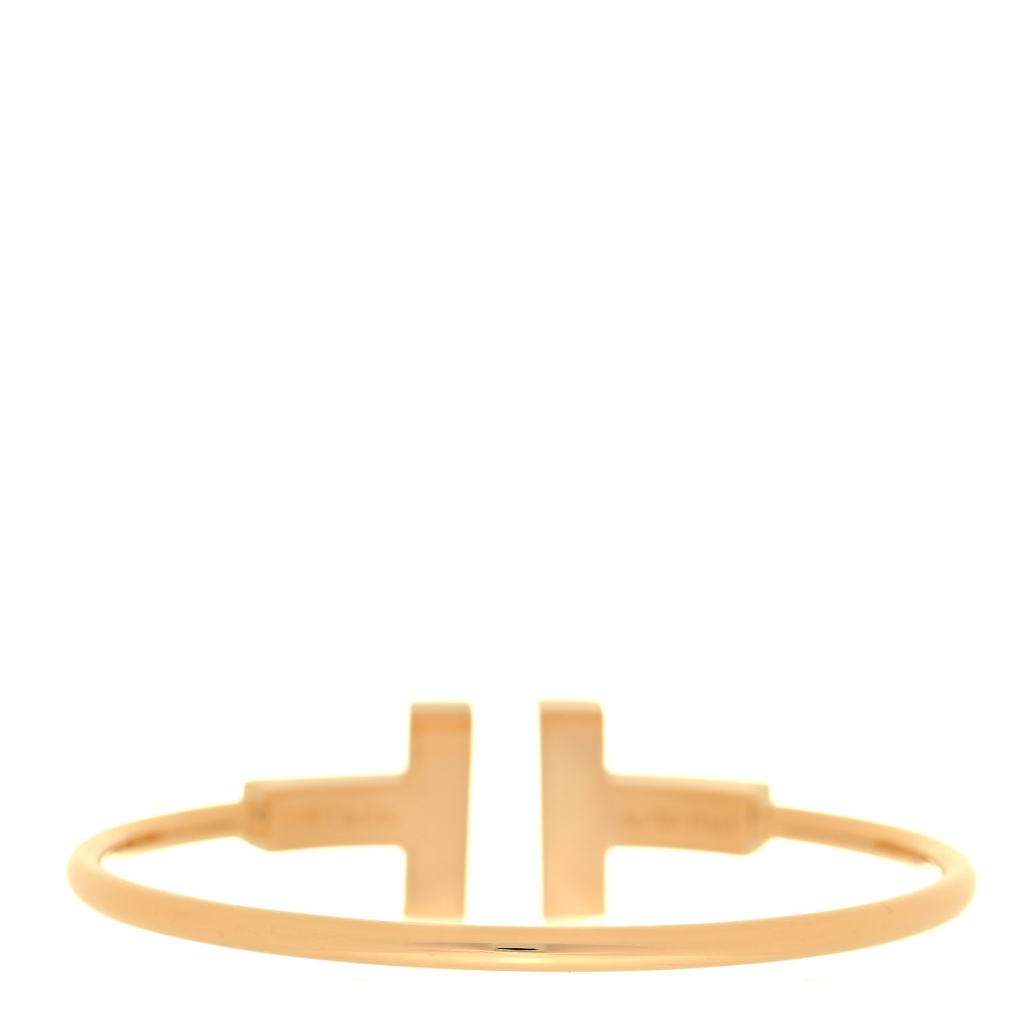 Tiffany 18K Yellow Gold T Wide Wire Bracelet 2 of 4