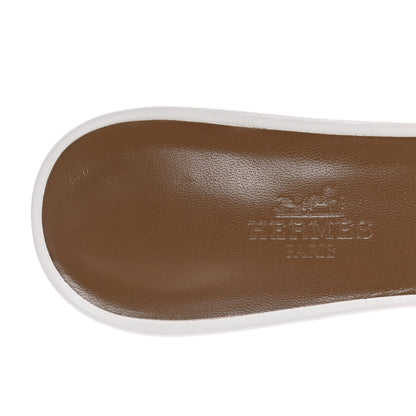 Hermes Calfskin Oasis Sandals 39.5 White 10 of 14