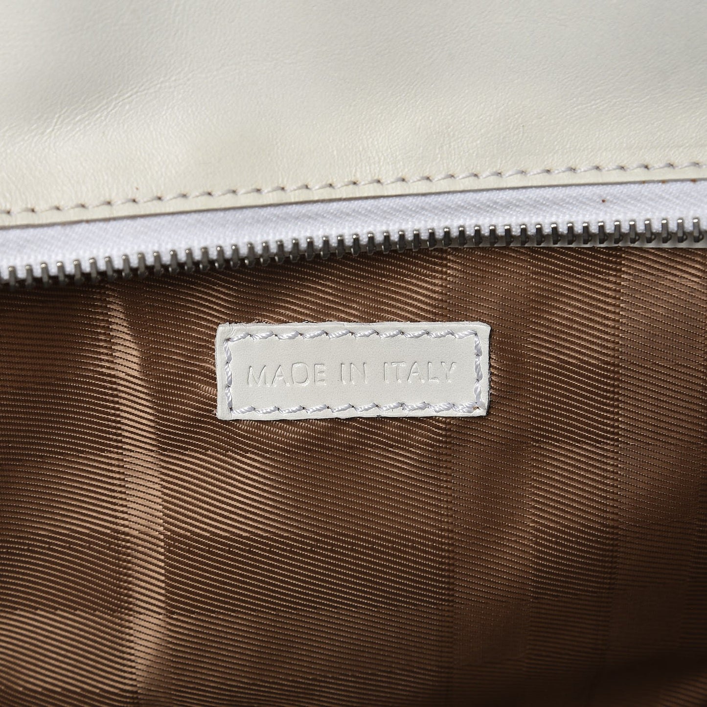 Leather Quilted Large Manor Tote White