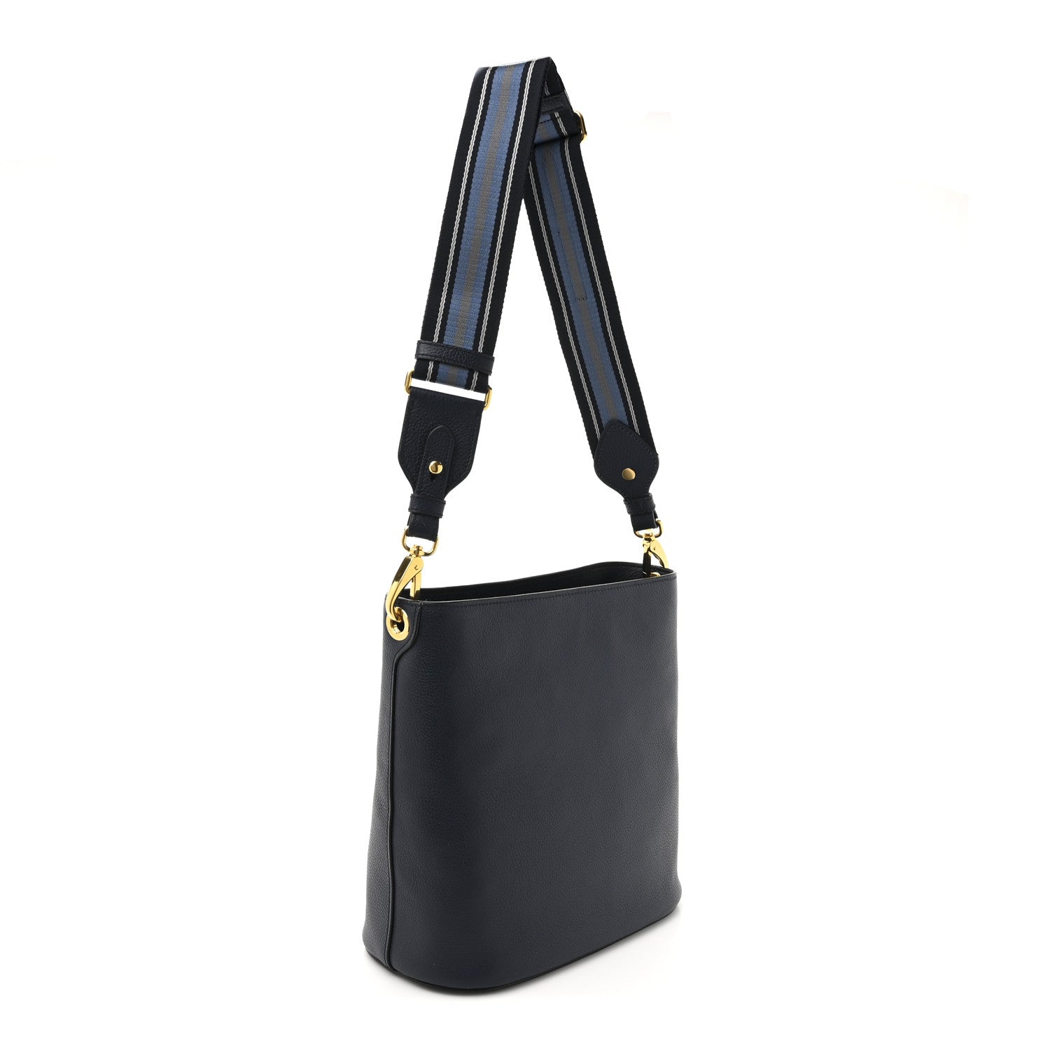 Prada Vitello Phenix Logo Hobo Bluette 2 of 8