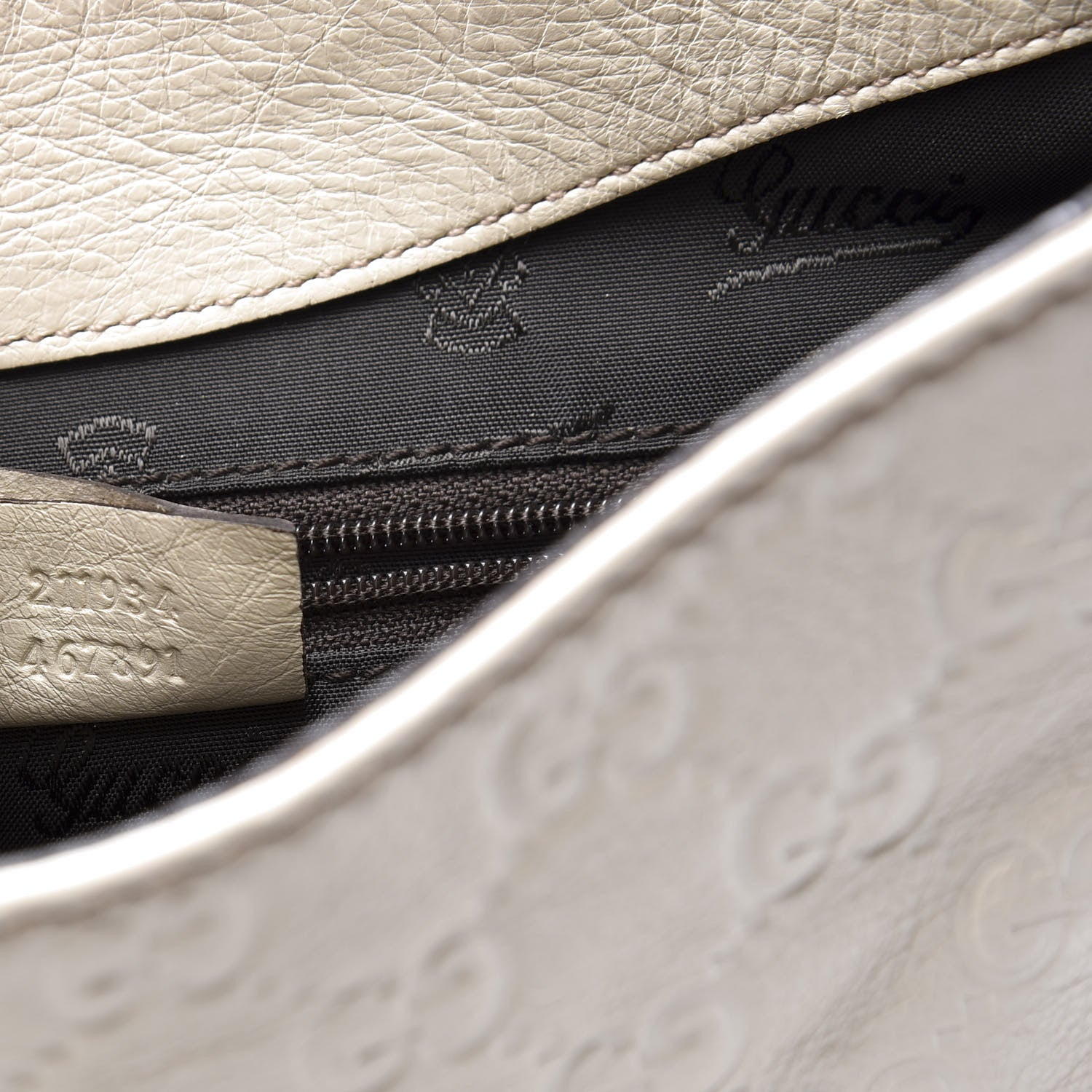 Gucci Guccissima Medium New Ladies Web Hobo White 6 of 10