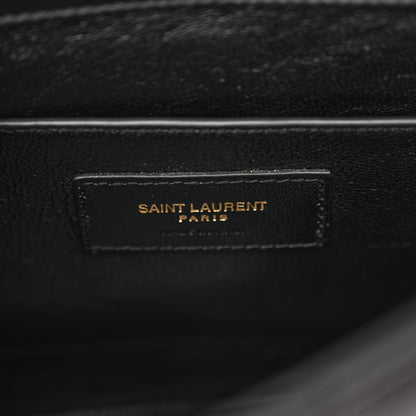 Saint Laurent Lambskin Matelasse Monogram Medium Vicky Chain Bag Black 6 of 10