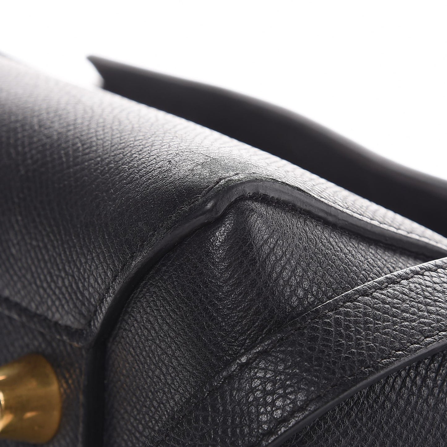 Grained Calfskin Mini Belt Bag Black