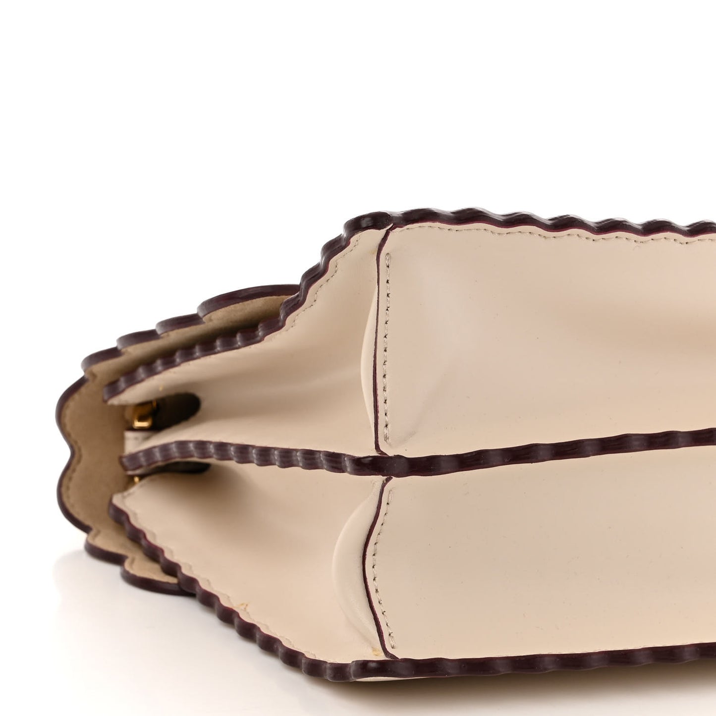 Vitello Liberty Scalloped Studded Kan I Shoulder Bag Camelia