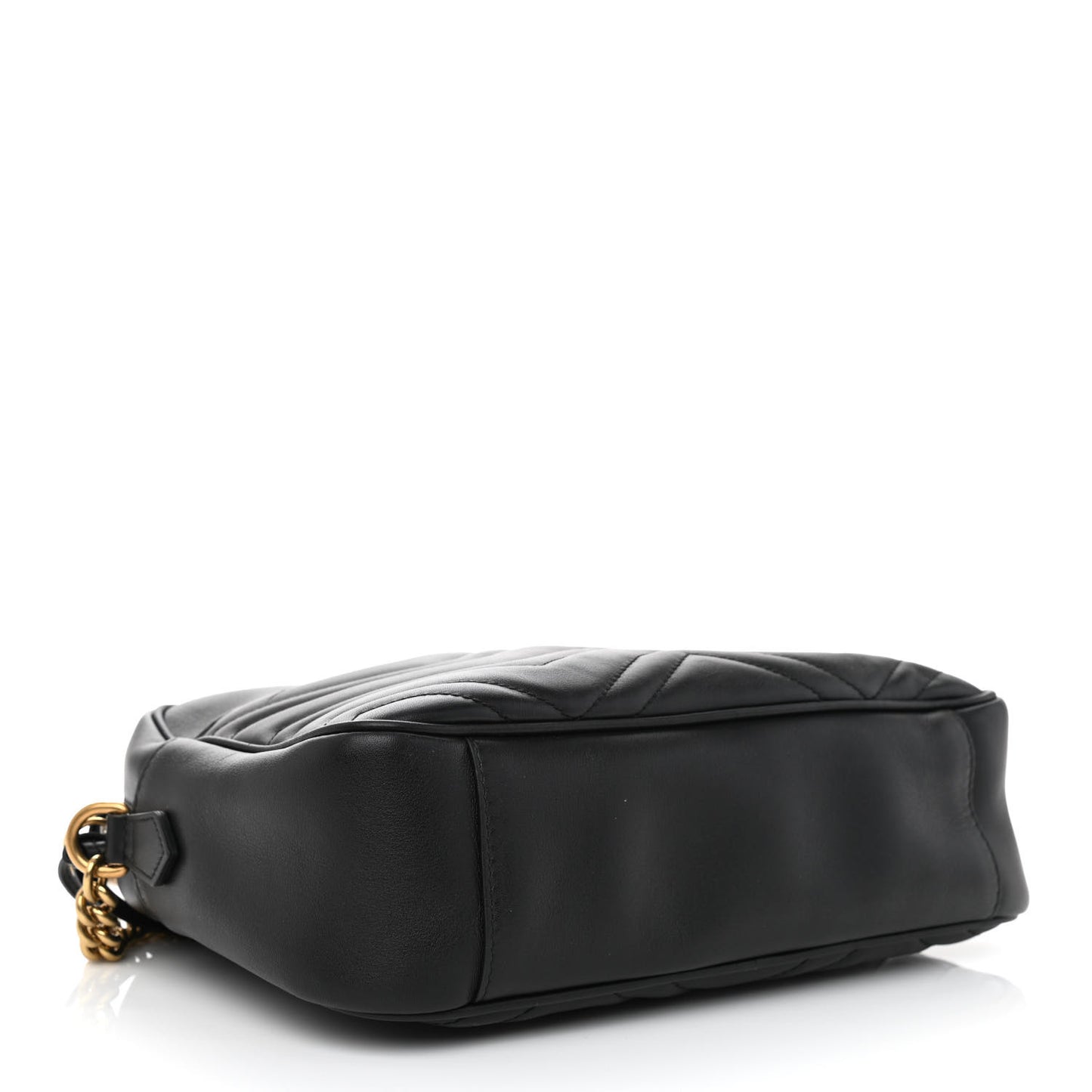 Calfskin Matelasse Medium GG Marmont Chain Shoulder Bag Black