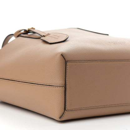 Burberry Grainy Calfskin Haymarket Check Small Reversible Tote Mid Camel 13 of 15