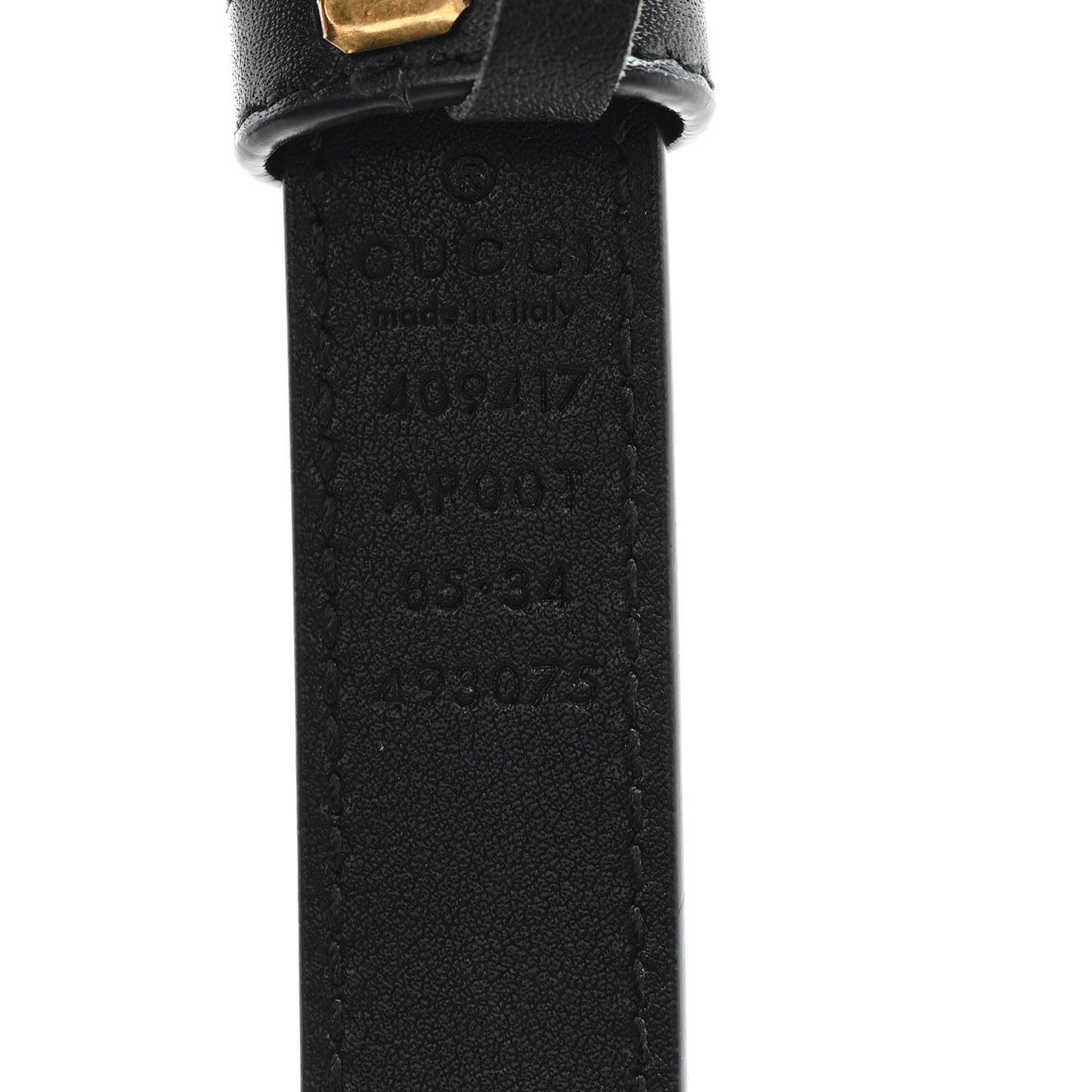 Calfskin Double G 20mm Belt 85 34 Belt Black