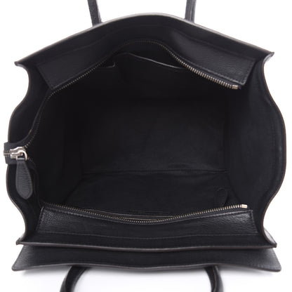 Celine Drummed Calfskin Mini Luggage Black 5 of 11