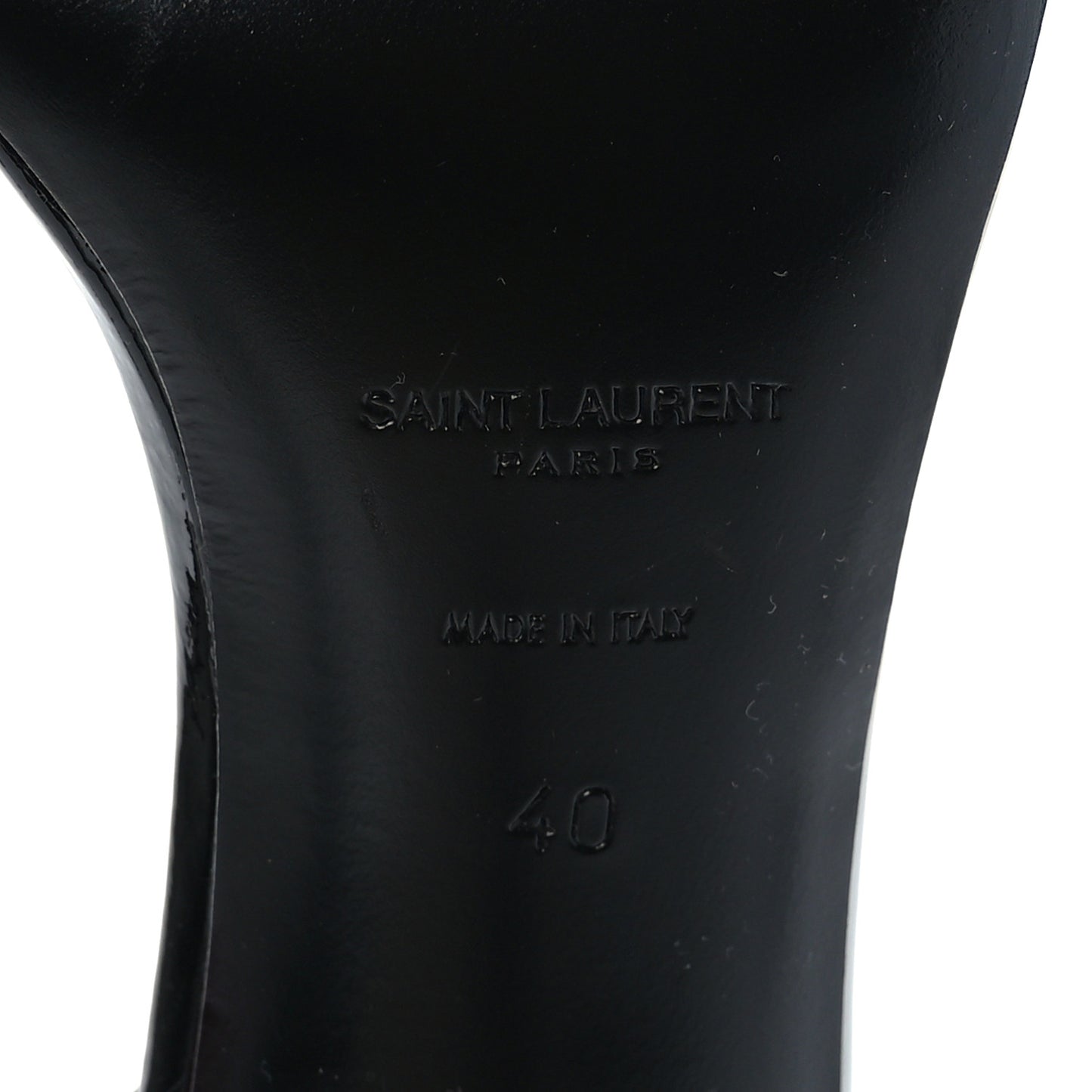 Patent Amber Flower Ankle Pumps 40 Black