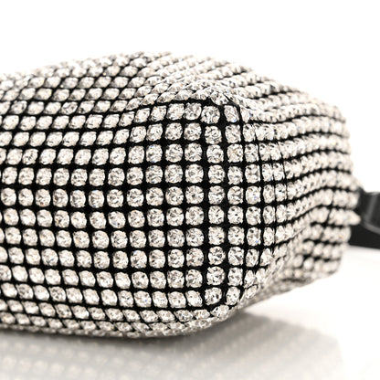 Alexander Wang Mesh Crystal Rhinestone Mini Heiress Pouch Black Silver 10 of 10