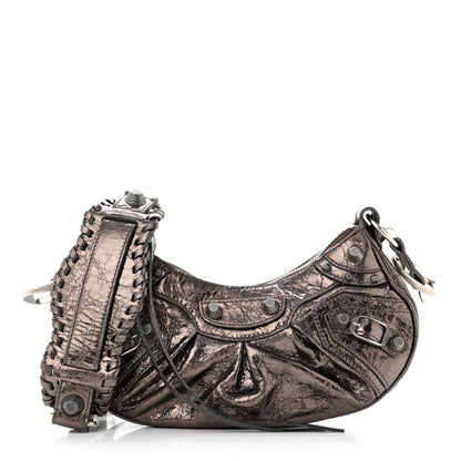 Balenciaga Metallic Agneau Arena Le Cagole Shoulder Bag XS Dark Bronze 3 of 11