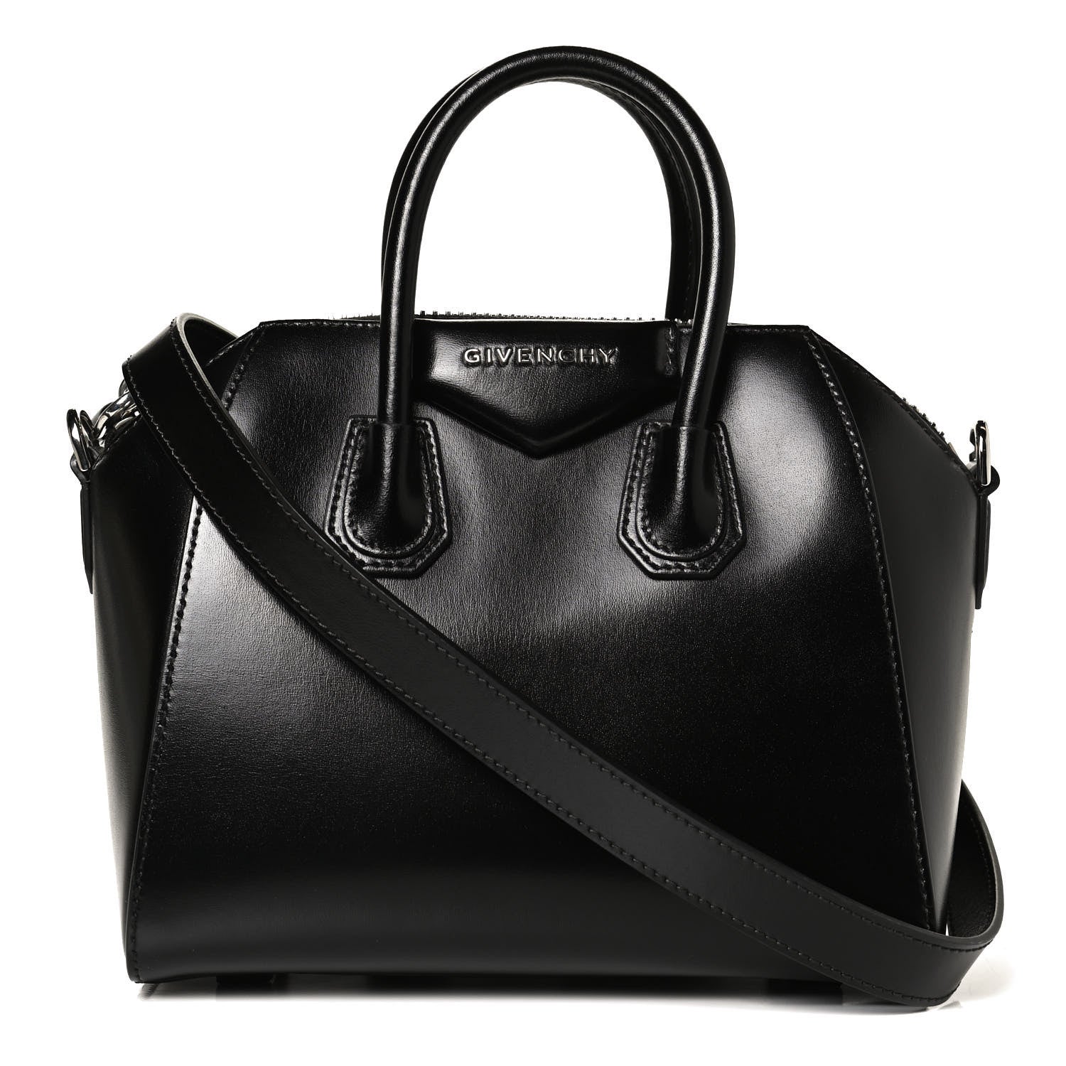 Givenchy Shiny Lord Calfskin Mini Antigona Black 1 of 12