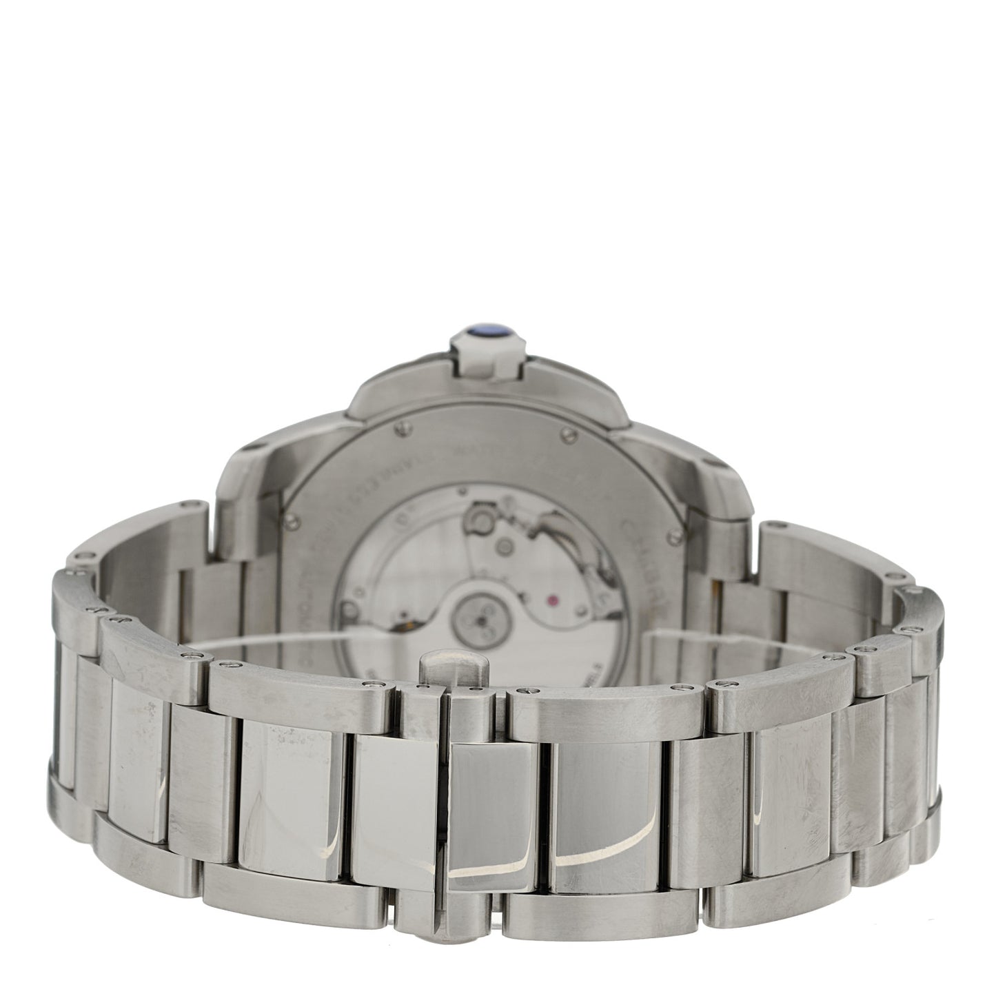 Stainless Steel 42mm Calibre de Cartier Automatic Watch Black