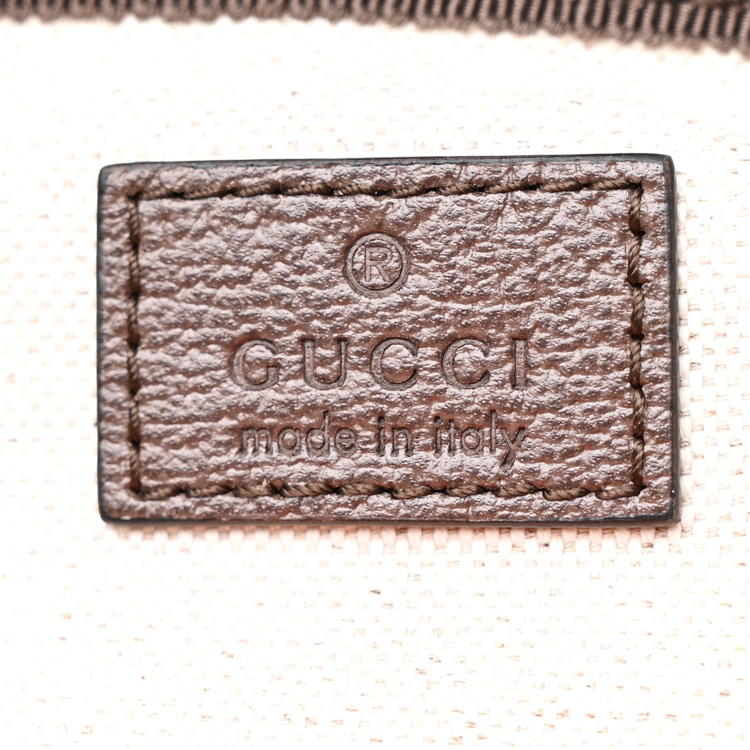 Gucci GG Supreme Monogram Medium Ophidia Double Buckle Backpack Beige Ebony Neon Orange 6 of 10